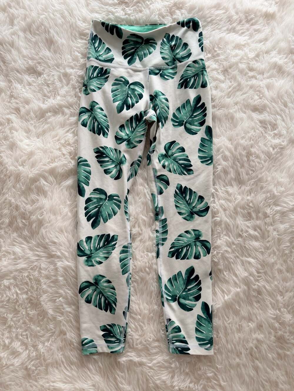 Wildfox Sweat Tropical Monstera Leaf Print Leggings Size S